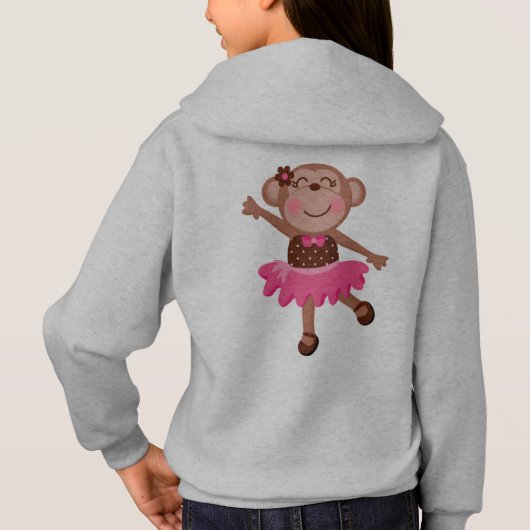 Affe-Ballerina Hoodie (Rückseite)