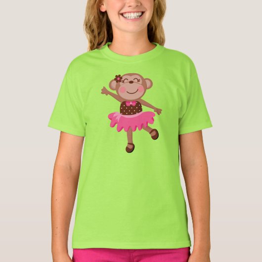 Affe-Ballerina T-Shirt (Vorderseite)