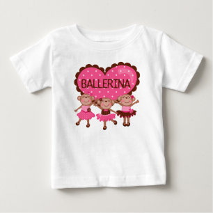 Affe Ballet Girly Baby Baby Baby Baby Geschmeidige T-shirt