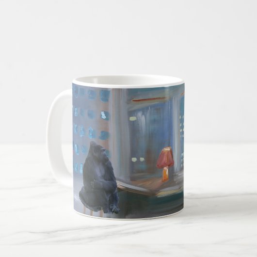 Affe-Bar Kaffeetasse (Vorderseite Links)