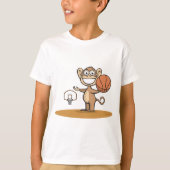 Affe-Basketball T-Shirt (Vorderseite)