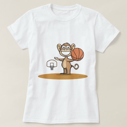 Affe-Basketball T-Shirt (Design vorne)