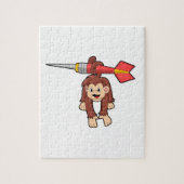 Affe bei Darts mit Dart Puzzle (Vertikal)