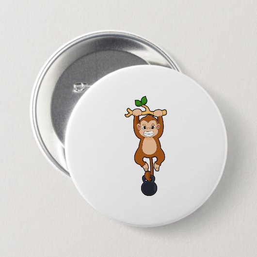 Affe bei Krafttraining mit Dumbell Button (Vorne & Hinten)