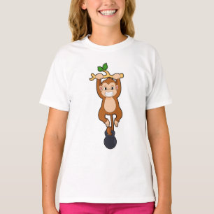Affe bei Krafttraining mit Dumbell T-Shirt