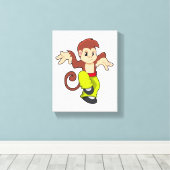 Affe bei Martial Arts Kungfu Leinwanddruck (Insitu (Holzboden))