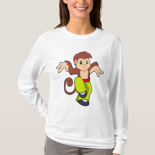 Affe bei Martial Arts Kungfu T-Shirt (Vorderseite)