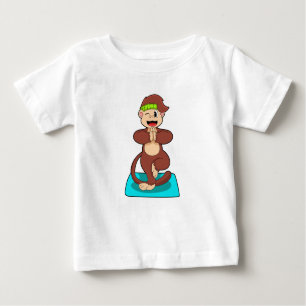 Affe bei Yoga Stehend Baby T-shirt