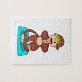 Affe bei Yoga Stehend Puzzle (Horizontal)