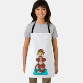 Affe bei Yoga Stehend Schürze (Insitu)