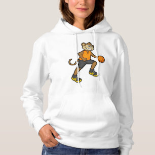 Affe beim Basketball Sport Hoodie