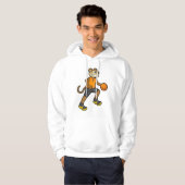 Affe beim Basketball Sport Hoodie (Vorne ganz)