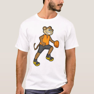 Affe beim Basketball Sport T-Shirt