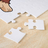 Affe beim Bowling mit Bowlingkugel Puzzle (Seite)