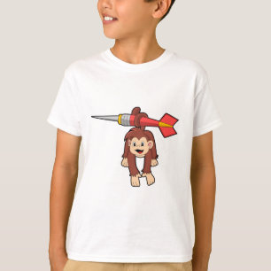 Affe beim Dartspiel mit Dartpfeil T-Shirt
