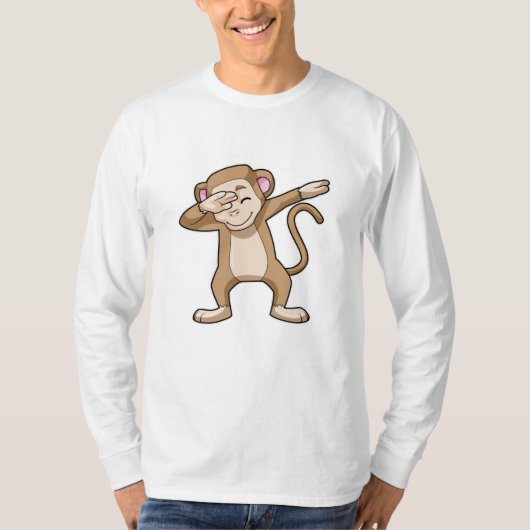 Affe beim Hip Hop Dance Dab T-Shirt (Vorderseite)