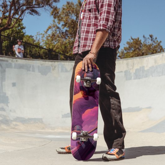 Affe beim Skateboardfahren Skateboard (Außenbereich2)