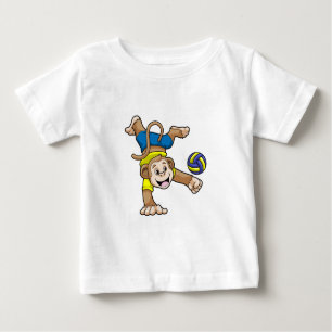Affe beim Sport mit Volleyball Baby T-shirt