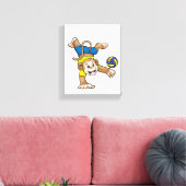Affe beim Sport mit Volleyball Leinwanddruck (Insitu (Wohnzimmer))