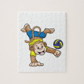 Affe beim Sport mit Volleyball Puzzle (Vertikal)