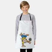 Affe beim Sport mit Volleyball Schürze (Getragen)