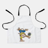 Affe beim Sport mit Volleyball Schürze (Vorderseite)