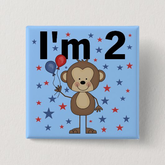 Affe bin ich 2 T-Shirts und Geschenke Button (Vorderseite)