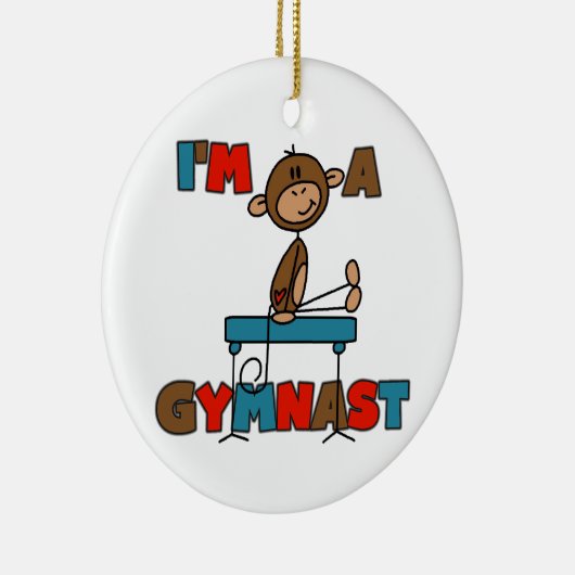 Affe bin ich ein Gymnast Keramikornament (Rechts)