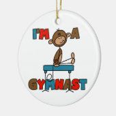 Affe bin ich ein Gymnast Keramikornament (Links)