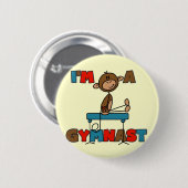 Affe bin ich ein Gymnast-T - Shirts und Geschenke Button (Vorne & Hinten)