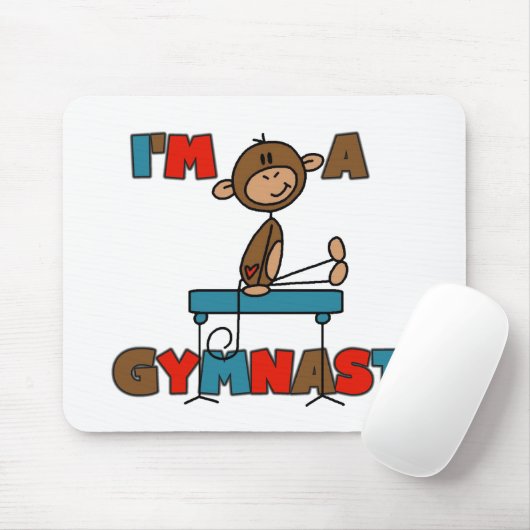 Affe bin ich ein Gymnast-T - Shirts und Geschenke Mousepad (Mit Mouse)