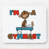 Affe bin ich ein Gymnast-T - Shirts und Geschenke Mousepad (Vorne)