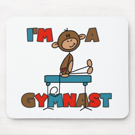 Affe bin ich ein Gymnast-T - Shirts und Geschenke Mousepad (Vorne)
