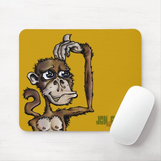 Affe Bizness-JGAD, Jon Greif, Kunst u. Entwurf Mousepad (Mit Mouse)
