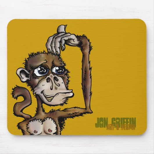 Affe Bizness-JGAD, Jon Greif, Kunst u. Entwurf Mousepad (Vorne)