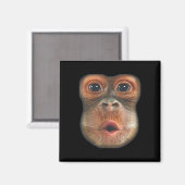 Affe bläst Bauch Gesicht Magnet (Vorderseite/Rückseite)
