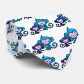 Affe-blau Krawatte (Gerollt)
