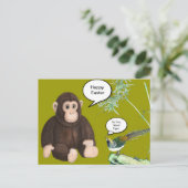 Affe Browns Ostern Feiertagspostkarte (Stehend Vorderseite)