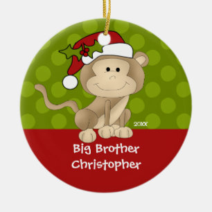 Affe-Bruder-Weihnachtsverzierung Keramikornament