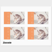 Affe Chinesisch Neujahr Brauch 2016 Japanische Kun Rechteckiger Aufkleber (Blatt)