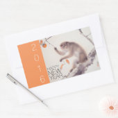 Affe Chinesisch Neujahr Brauch 2016 Japanische Kun Rechteckiger Aufkleber (Umschlag)