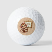 Affe cool Happy Vatertag Golfball (Vorderseite)