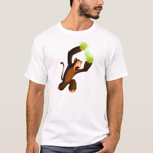 Affe, der Gift Poo umschlingt T-Shirt (Vorderseite)