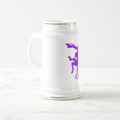 Affe, der im Baum-Silhouette-Cartoon schwingt Bierglas (Vorderseite Links)