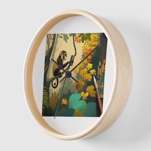 Affe, der irgendwo sucht. Uhren (Winkel)