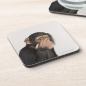 Affe, der sein Gesicht reibt Getränkeuntersetzer (Linke Seite)