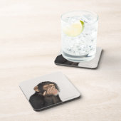 Affe, der sein Gesicht reibt Getränkeuntersetzer (Rechte Seite)