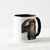 Affe, der seinen Kopf verkratzt Tasse (VorderseiteRechts)