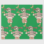 Affe, die einen Fußball hält Geschenkpapier (Flach)