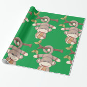 Affe, die einen Fußball hält Geschenkpapier (Ungerollt)